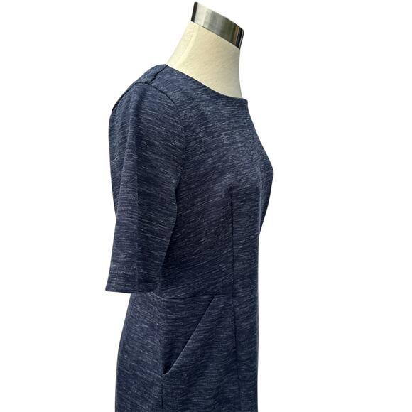 Covington Heathered Navy Short Sleeve Dress Women’s L - Picture 3 of 6